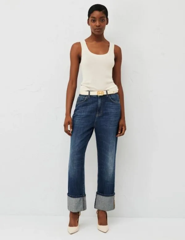 Marella Tops And TShirt Women Ribknit Top White Marella Tops And TShirt Women Ribknit Top White