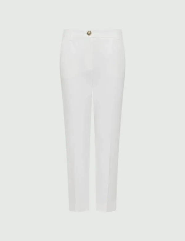 Marella Trousers Women Chino Trousers White