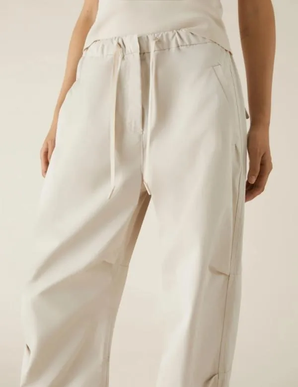 Marella Trousers Women Cotton Trousers Wool White