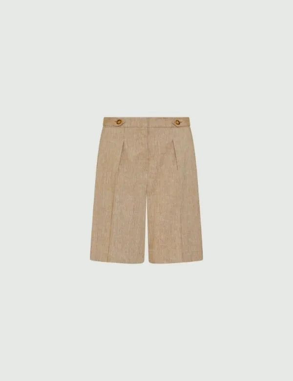 Marella Trousers Women Linenblend Bermuda Shorts Colonial