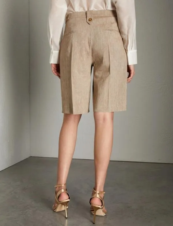 Marella Trousers Women Linenblend Bermuda Shorts Colonial