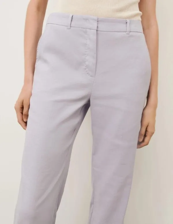 Marella Trousers Women Linenblend Trousers Lavender
