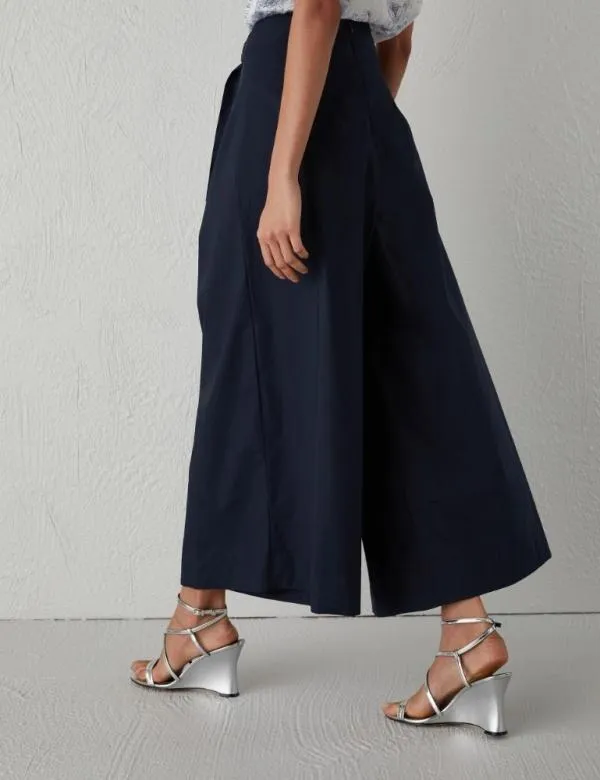 Marella Trousers Women Long Culottes Navy