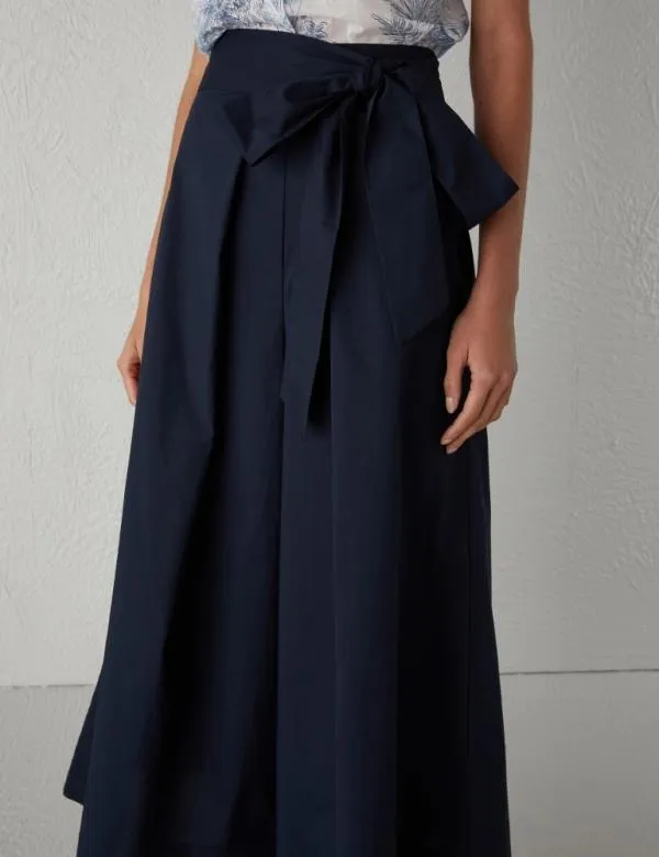 Marella Trousers Women Long Culottes Navy
