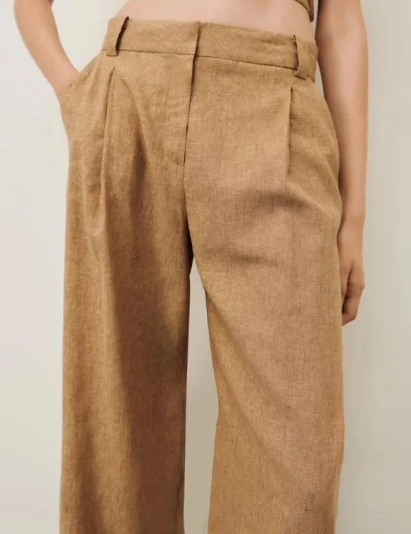 Marella Trousers Women Wideleg Trousers Beige