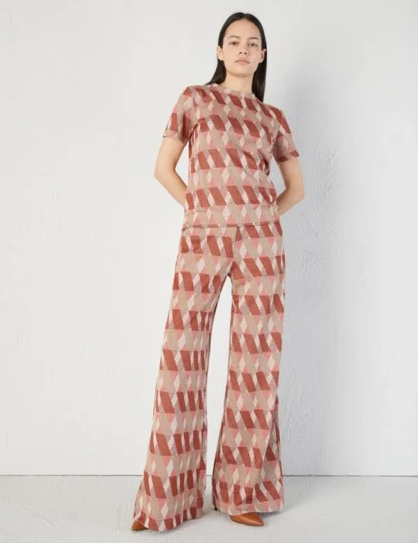 Marella Trousers Women Wideleg Trousers Rust