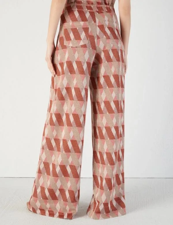 Marella Trousers Women Wideleg Trousers Rust