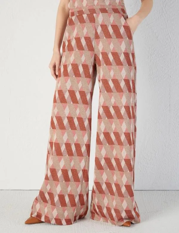 Marella Trousers Women Wideleg Trousers Rust