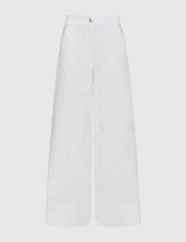 Marella Trousers Women Wideleg Trousers White