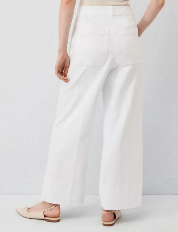 Marella Trousers Women Wideleg Trousers White