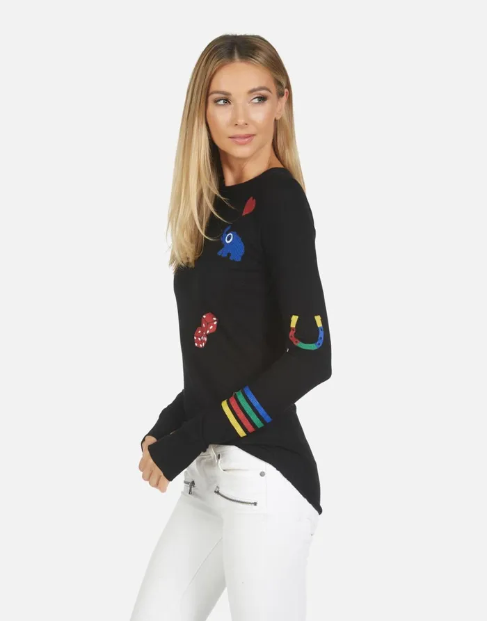 McKinley Lucky Elements Black Women039s Lauren Moshi Long Sleeve