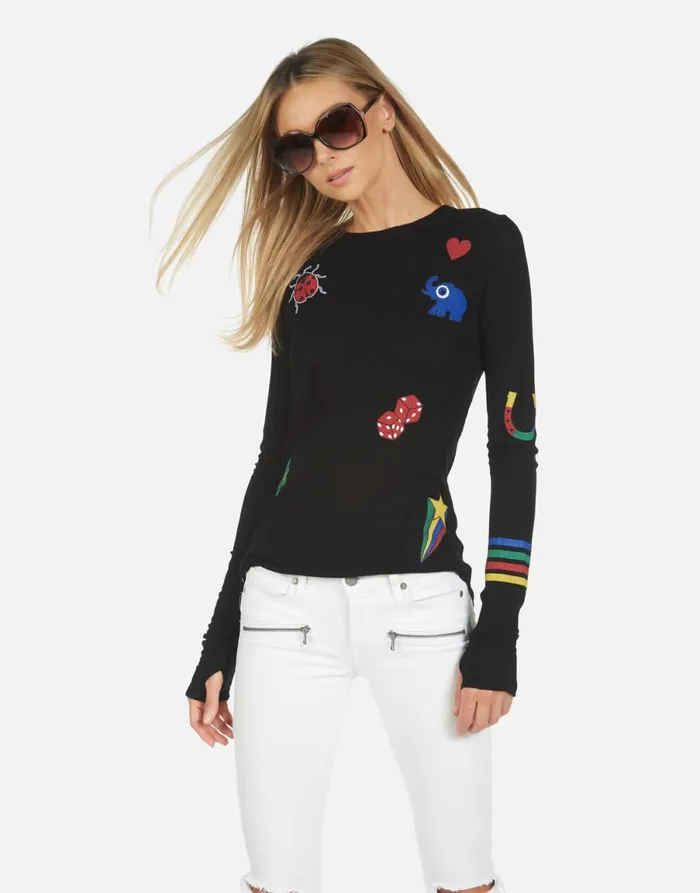 McKinley Lucky Elements Black Women039s Lauren Moshi Long Sleeve