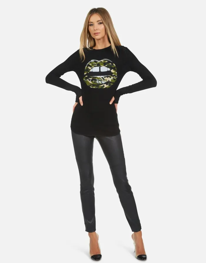 McKinley X Camo Lip Black Women039s Lauren Moshi Long Sleeve