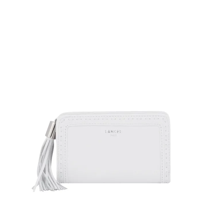 Medium Compact Zip Wallet Optic White Women Lancel Wallet