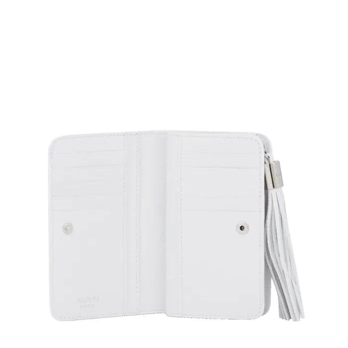 Medium Compact Zip Wallet Optic White Women Lancel Wallet Medium Compact Zip Wallet Optic White Women Lancel Wallet