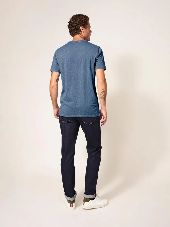 Men Abersoch Short Sleeve Tee Mid Blue White Stuff Loungewear