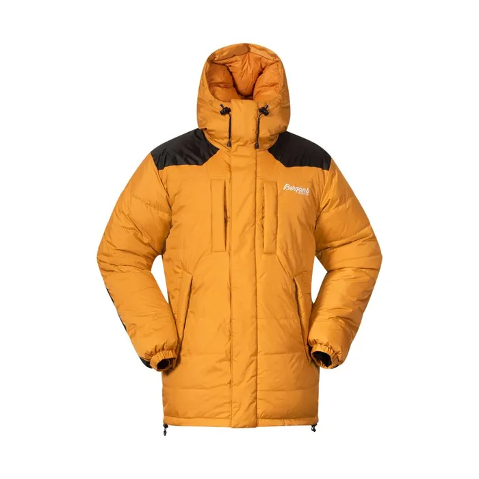 Men Bergans Of Norway Coats And Parkas Expedition Down Unisex Parka Arctic Ocean Yellow Black