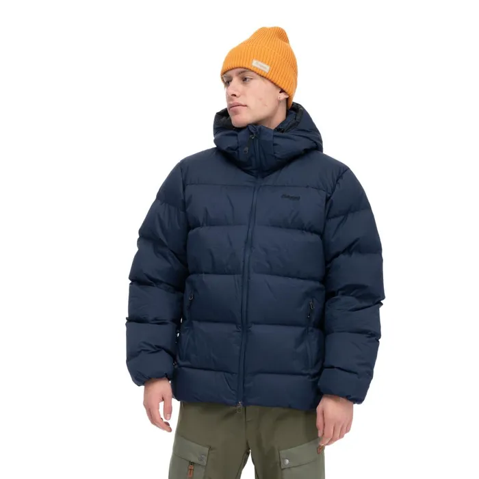 Men Bergans Of Norway Down Jackets Lava Warm Down Jacket WHood Navy
