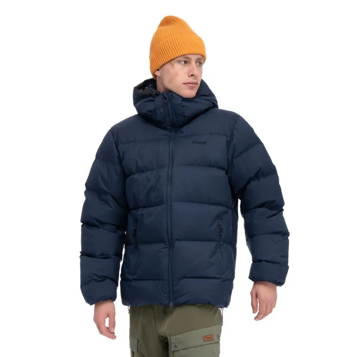 Men Bergans Of Norway Down Jackets Lava Warm Down Jacket WHood Navy