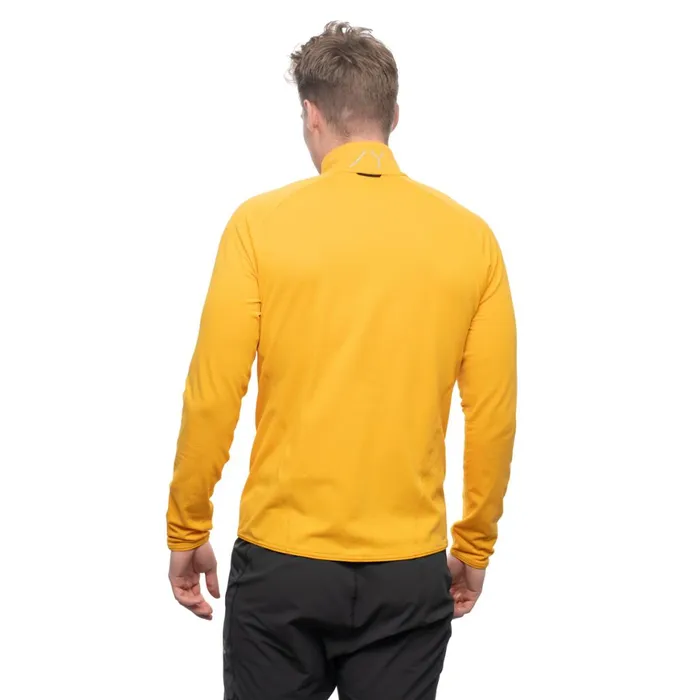 Men Bergans Of Norway Fleece Y Lightline Essence Midlayer Jacket Mango Yellow