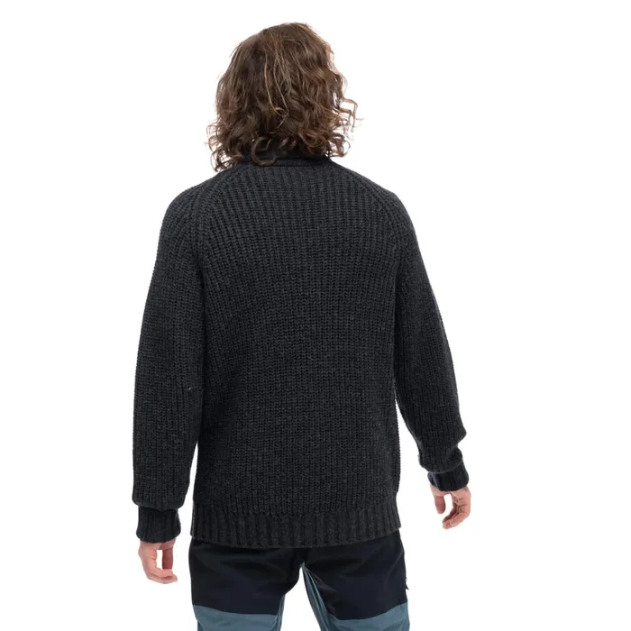 Men Bergans Of Norway Jumpers And Long Sleeves Nordmarka Merino High Neck Jumper Dark Shadow Grey