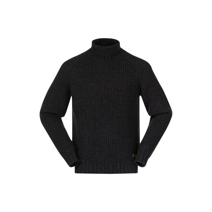 Men Bergans Of Norway Jumpers And Long Sleeves Nordmarka Merino High Neck Jumper Dark Shadow Grey