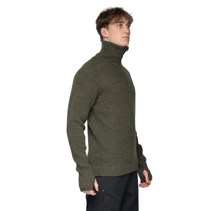 Men Bergans Of Norway Jumpers And Long Sleeves Ulriken Jumper Dark Green Mud
