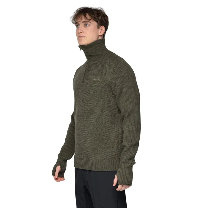 Men Bergans Of Norway Jumpers And Long Sleeves Ulriken Jumper Dark Green Mud