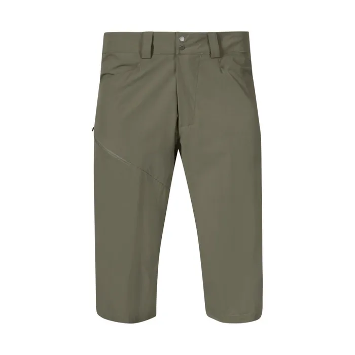 Men Bergans Of Norway Shorts Vandre Light Softshell Long Shorts Green Mud