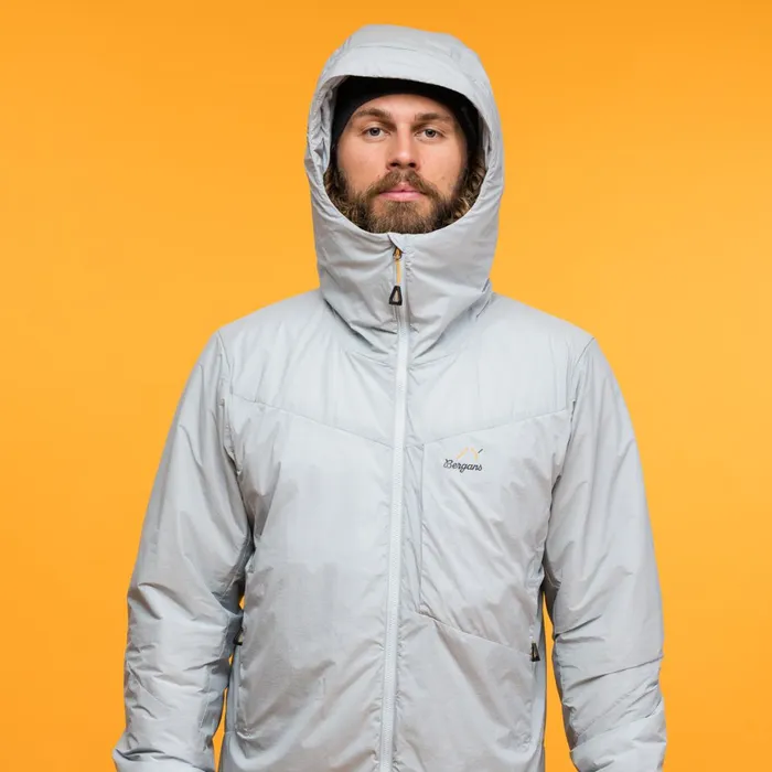 Men Bergans Of Norway Softshell Jackets Y Mountainline Insulated Windbreaker Jacket Pearl Grey