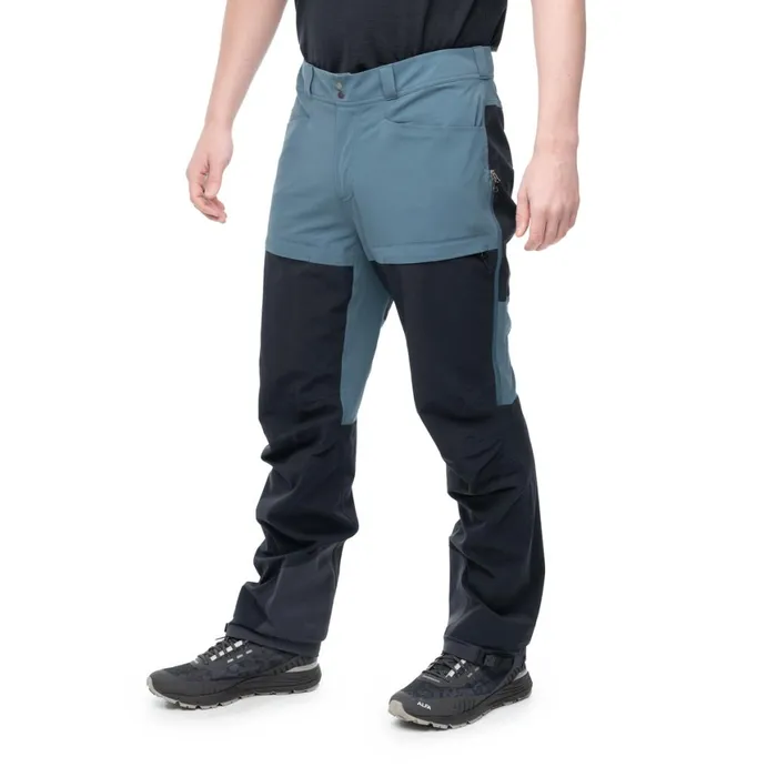 Men Bergans Of Norway Softshell Pants Bekkely Hybrid Pants Orion Blue Black