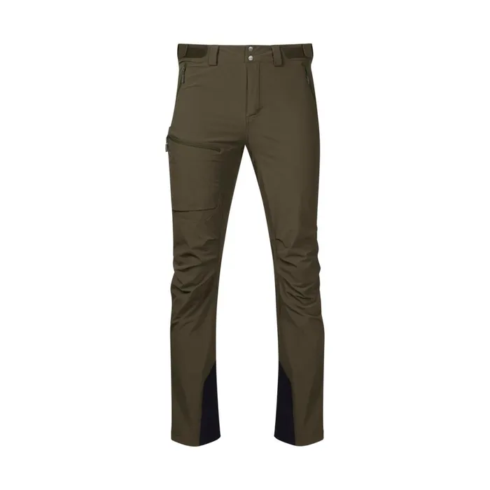 Men Bergans Of Norway Softshell Pants Breheimen Softshell Pants Dark Green Mud
