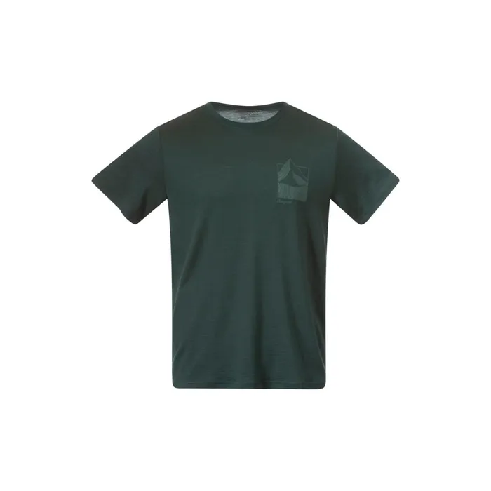 Men Bergans Of Norway TShirts Rabot Mount Wool Tee Duke Green