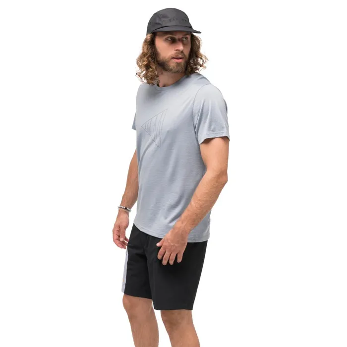 Men Bergans Of Norway TShirts Vaagaa Adventure Merino Tee Husky Blue