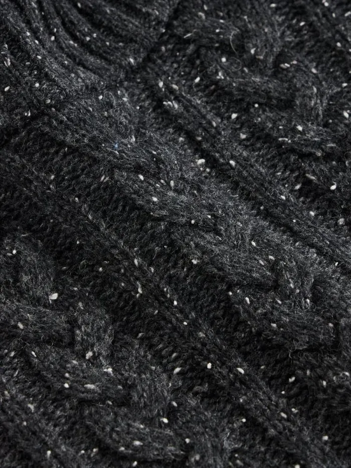 Men Berkley Crew Neck Jumper Charcoal Grey White Stuff Knitwear
