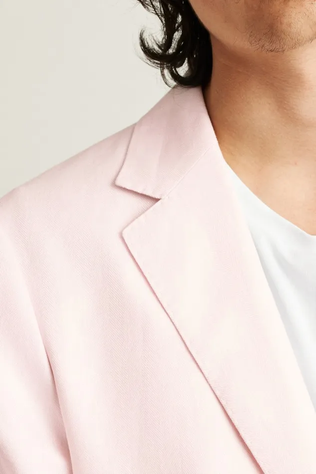 Men Bonobos Blazers and Sport Coats Effortlessly Refined Bonobos Jetsetter Unconstructed Blazer Pink Herringbone