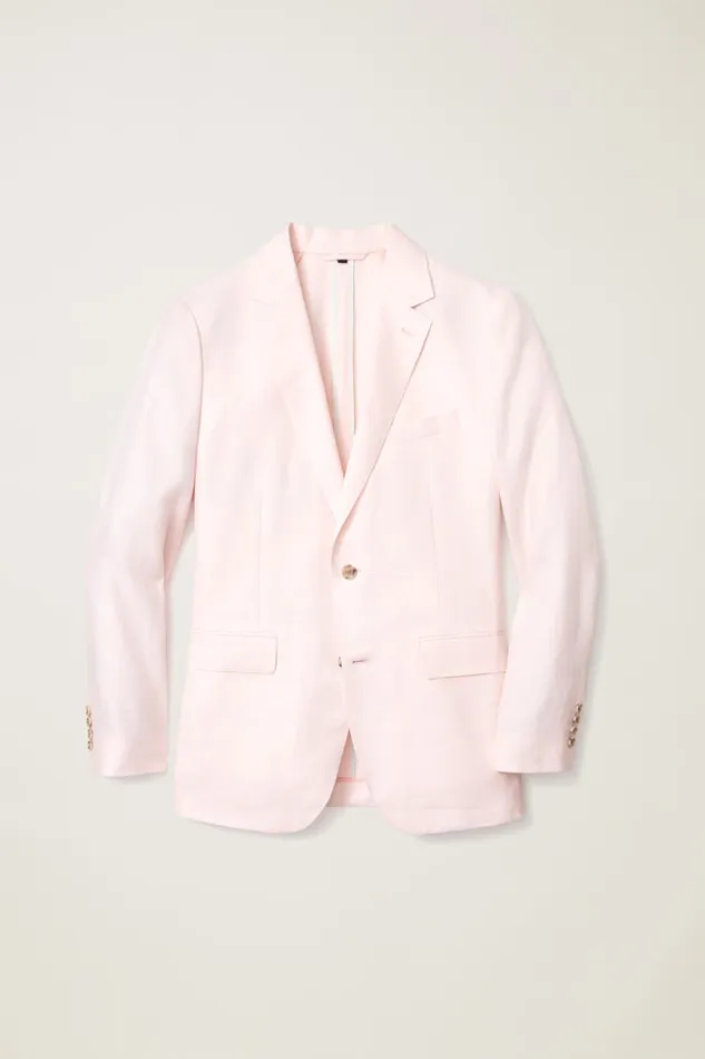 Men Bonobos Blazers and Sport Coats Effortlessly Refined Bonobos Jetsetter Unconstructed Blazer Pink Herringbone