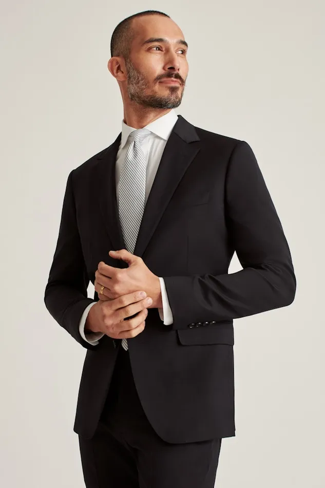Men Bonobos Blazers and Sport Coats Jetsetter Stretch Wool Suit Jacket Black