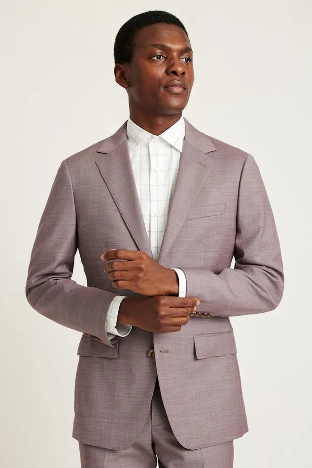 Men Bonobos Blazers and Sport Coats Jetsetter Wool Blazer Mauve Sharkskin Men Bonobos Blazers and Sport Coats Jetsetter Wool Blazer Mauve Sharkskin