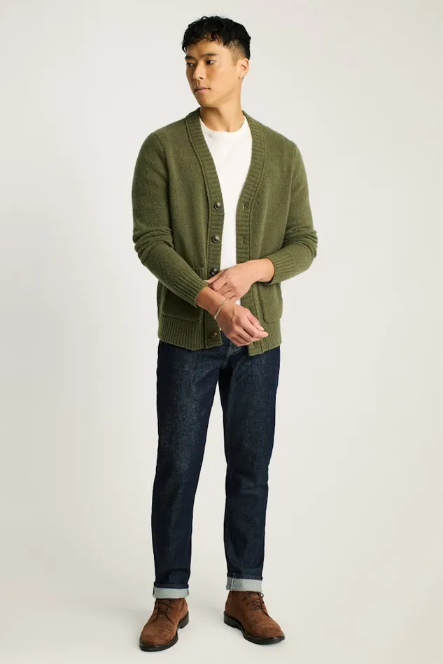 Men Bonobos Cardigan Sweaters Boucle Cardigan Olive