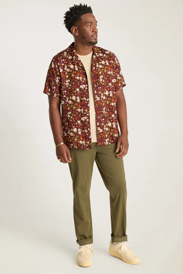 Men Bonobos Casual Shirts Riviera Silk Blend Cabana Shirt Regal Floral