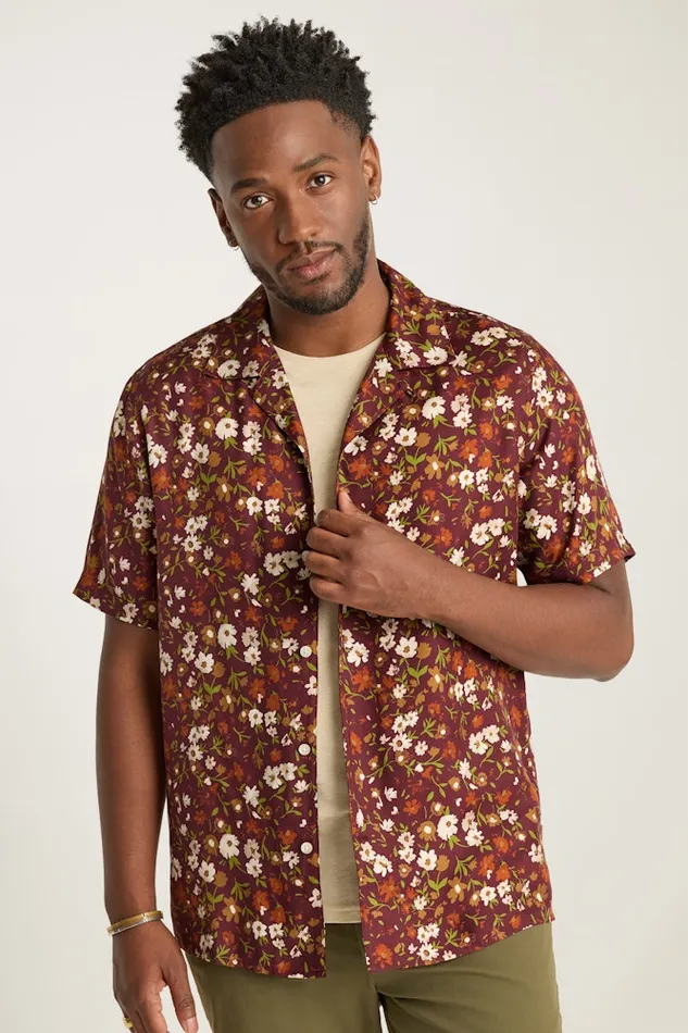 Men Bonobos Casual Shirts Riviera Silk Blend Cabana Shirt Regal Floral Men Bonobos Casual Shirts Riviera Silk Blend Cabana Shirt Regal Floral