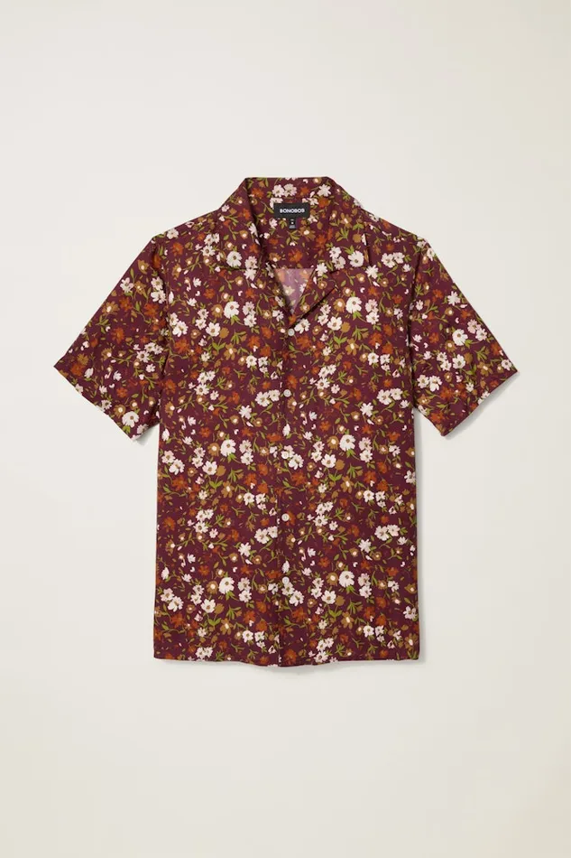 Men Bonobos Casual Shirts Riviera Silk Blend Cabana Shirt Regal Floral Men Bonobos Casual Shirts Riviera Silk Blend Cabana Shirt Regal Floral