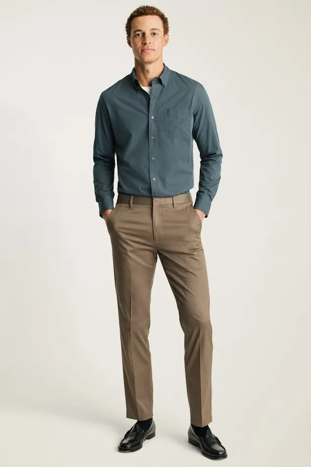 Men Bonobos Casual Shirts Stretch Everyday Shirt Bonobos Cotton Button Down Shirt Blue Grey Melange