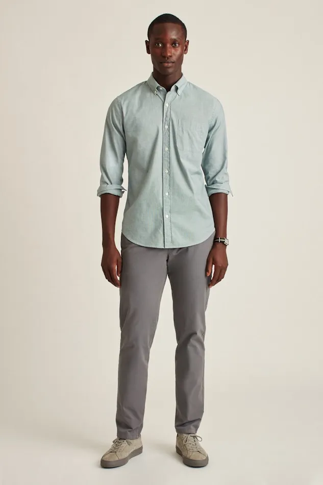 Men Bonobos Casual Shirts Stretch Everyday Shirt Bonobos Cotton Button Down Shirt Night Aqua End On End
