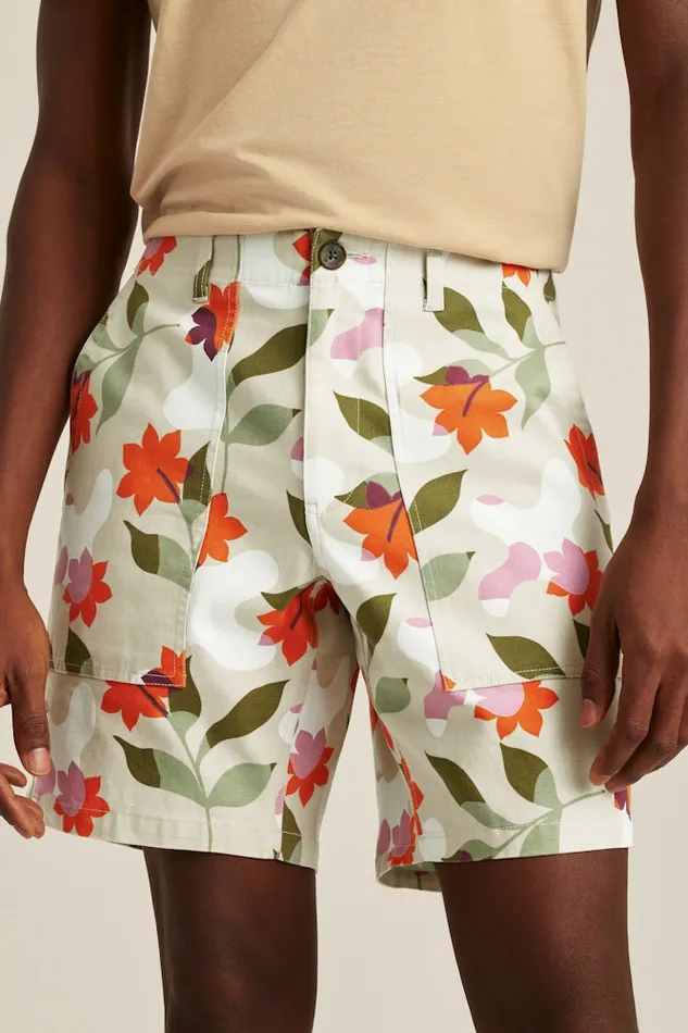 Men Bonobos Chino Shorts Utility Short Light Khaki Floral Men Bonobos Chino Shorts Utility Short Light Khaki Floral