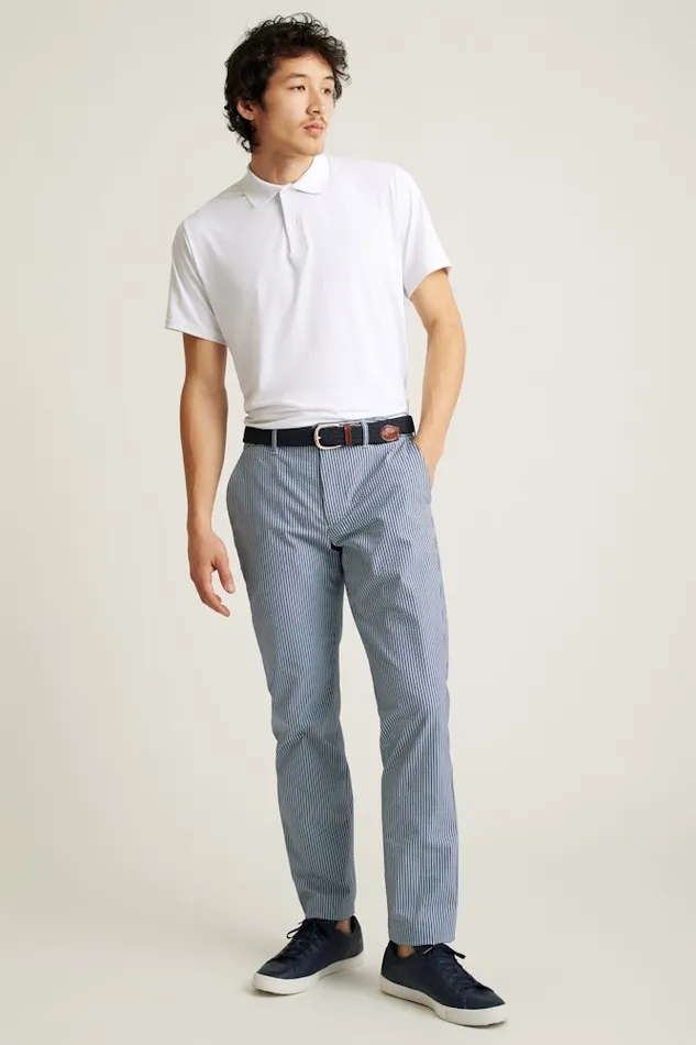 Men Bonobos Chinos Performance Seersucker Golf Pant Bluesy Stripe