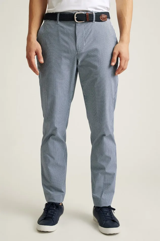 Men Bonobos Chinos Performance Seersucker Golf Pant Bluesy Stripe