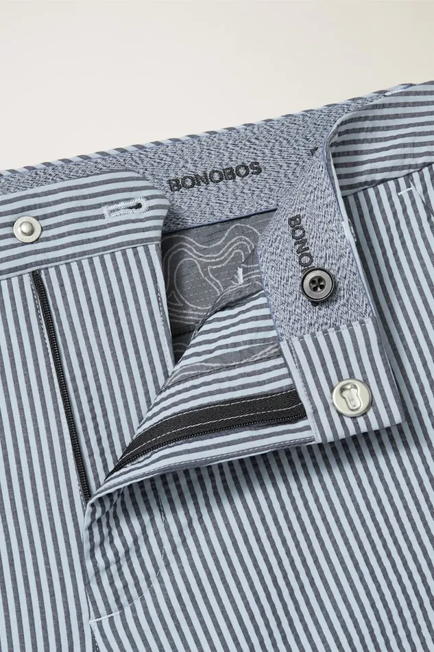 Men Bonobos Chinos Performance Seersucker Golf Pant Bluesy Stripe