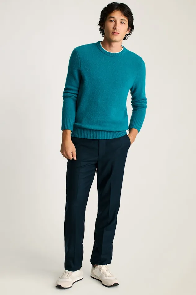 Men Bonobos Crew and VNeck Sweaters Boucle Crew Neck Sweater Blue Green